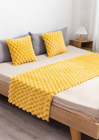 Piecera + 02 fundas de cojín amarillo