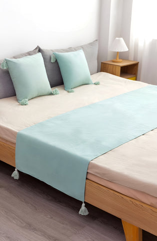 Piecera + 02 fundas de cojín menta