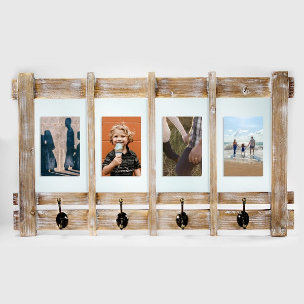 Perchero madera porta fotografía