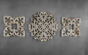 Trio mandalas blancas