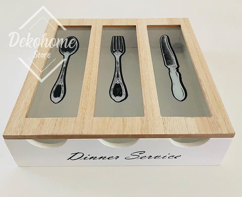Caja organizadora de cubiertos