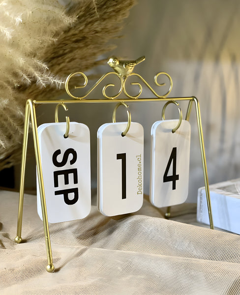 Calendario metálico Pajaritos