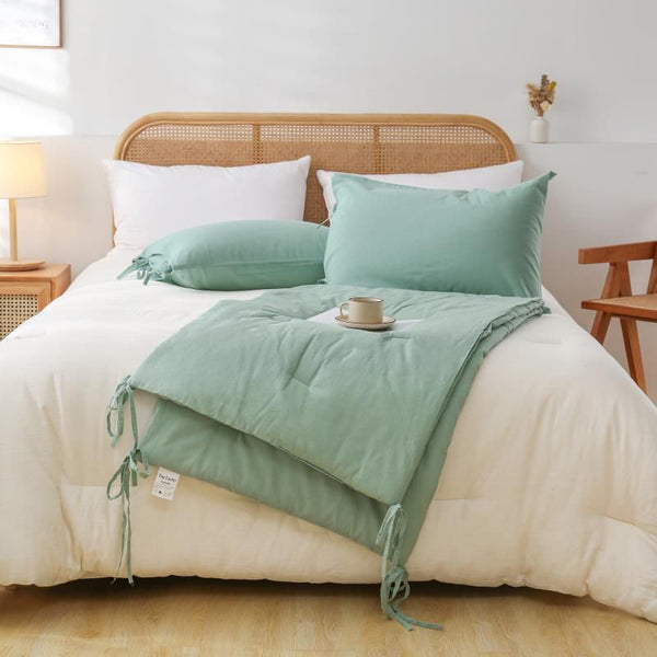 Piecera + 2 fundas almohadas Menta