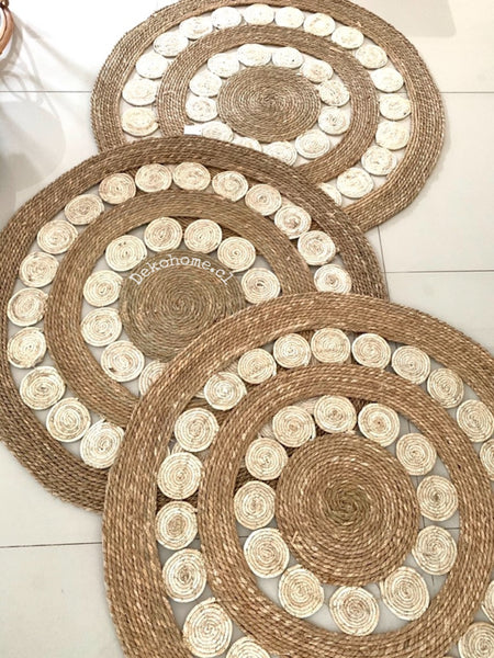 Alfombra yute circulos