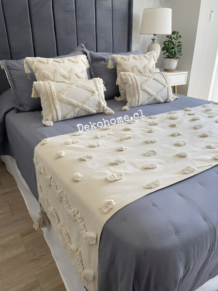Piecera Helena  + 2 Fundas de cojín beige