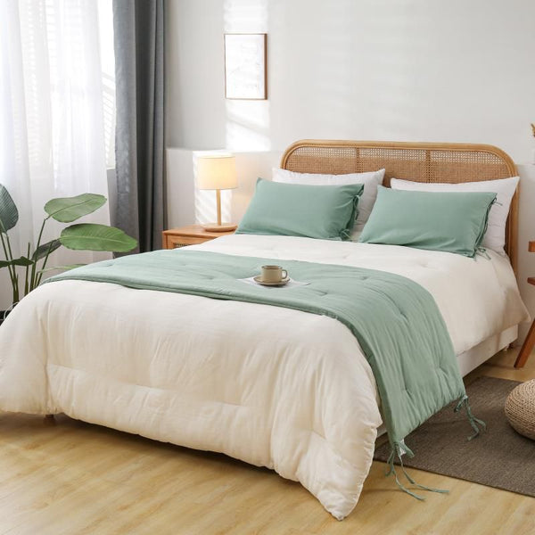 Piecera + 2 fundas almohadas Menta