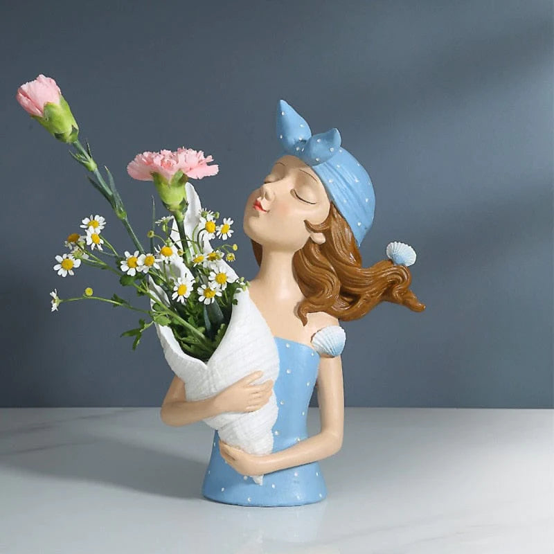 Figura nórdica portaflores