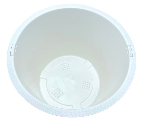 Macetero Plástico cónico 60cm Blanco Grafiato