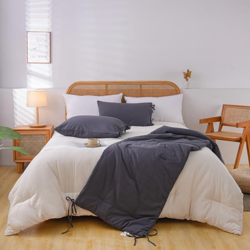 Piecera 2 fundas almohadas Gris dekohome