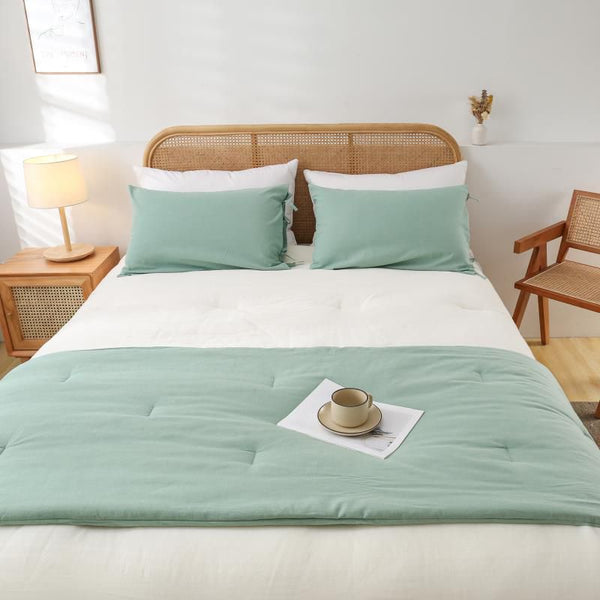 Piecera + 2 fundas almohadas Menta